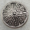 Jewelry findings, CCB Plastic Beads Antique Silver, Flat Round 20x11mm Hole:2mm, Sold by Bag