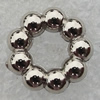 Jewelry findings, CCB Plastic Donut Platina Plated, O:11mm I:5mm, Sold by Bag