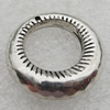 Jewelry findings, CCB Plastic Donut Antique Silver, O:25mm I:14mm Hole:1mm, Sold by Bag