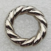 Jewelry findings, CCB Plastic Donut Platina Plated, O:25mm I:14mm, Sold by Bag