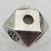 Jewelry findings, CCB Plastic Beads Antique Silver, Polyhedron 7x5mm Hole:2mm, Sold by Bag