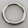Jewelry findings, CCB Plastic Donut Platina Plated, O:38mm I:26mm, Sold by Bag