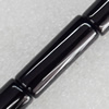 Black Agate Beads, Tube, 10x30mm, Hole:Approx 1.5mm, Sold per 15.7-inch Strand