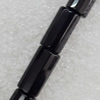 Black Agate Beads, Faceted Tube, 8x16mm, Hole:Approx 1.5mm, Sold per 15.7-inch Strand