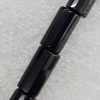 Black Agate Beads, Faceted Tube, 6x16mm, Hole:Approx 1.5mm, Sold per 15.7-inch Strand