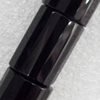 Black Agate Beads, Faceted Drum, 10x20mm, Hole:Approx 1.5mm, Sold per 15.7-inch Strand