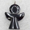 Non-Magnetic Hematite Pendant, 23x34mm, Hole:Approx 2mm, Sold by Bag