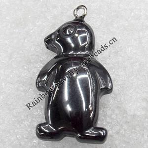 Non-Magnetic Hematite Pendant, 18x34mm, Hole:Approx 2mm, Sold by Bag