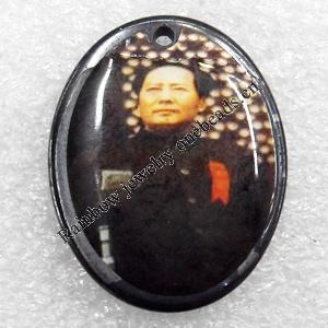 Non-Magnetic Hematite Pendant, 27x34mm, Hole:Approx 2mm, Sold by Bag