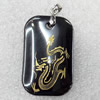 Non-Magnetic Hematite Pendant, The Twelve Warriors, Dragon, 22x35mm, Hole:Approx 2mm, Sold by Bag
