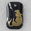 Non-Magnetic Hematite Pendant, The Twelve Warriors, Rat, 22x35mm, Hole:Approx 2mm, Sold by Bag