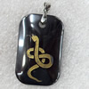 Non-Magnetic Hematite Pendant, The Twelve Warriors, Snake, 22x35mm, Hole:Approx 2mm, Sold by Bag