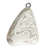 Porcelain Pendants，37x27mm, Sold by Bag 