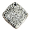 Porcelain Pendants，Diamond 41x40mm Hole:3mm, Sold by Bag 