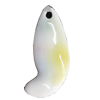 Porcelain Pendants，54x25mm Hole:3.5mm, Sold by Bag 