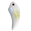 Porcelain Pendants，Wing 52x21mm Hole:3.5mm, Sold by Bag 