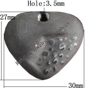 Porcelain Pendants，30x27mm Hole:3.5mm, Sold by Bag 