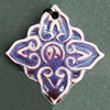 Porcelain Pendants，Diamond 47x47mm Hole:3mm, Sold by Bag 