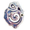 Porcelain Pendants，50x38mm Hole:3.5mm, Sold by Bag 