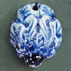 Porcelain Pendants，42x35mm Hole:3.5mm, Sold by Bag 