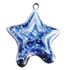 Porcelain Pendants，Star 45x40mm, Sold by Bag 