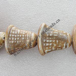 Ceramics Beads, Hat 28x27mm Hole:2mm, Sold by Bag 