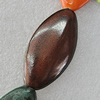 Ceramics Beads, Flat Horse Eye 44x22mm Hole:2mm, Sold by Bag 