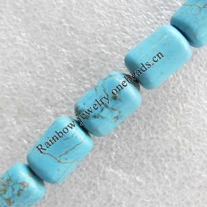 Turquoise Beads，Drum, 12x16mm, Hole:Approx 1mm, Sold per 15.7-inch Strand