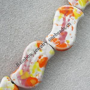 Ceramics Beads, 34x20mm Hole:2.5mm, Sold by Bag 
