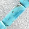 Turquoise Beads，Tube, 6x16mm, Hole:Approx 1mm, Sold per 15.7-inch Strand