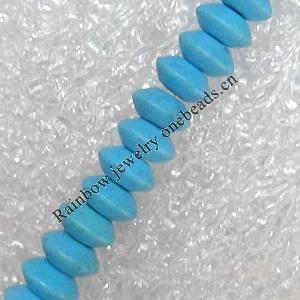 Turquoise Beads，5x3mm, Hole:Approx 1mm, Sold per 15.7-inch Strand