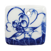 Porcelain Pendants，Square 30mm Hole:3.5mm, Sold by Bag 