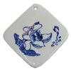 Porcelain Pendants，Diamond 50mm Hole:3.5mm, Sold by Bag 