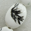 Ceramics Beads, Flat Oval 29x21mm Hole:3mm, Sold by Bag