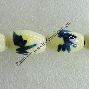 Ceramics Beads, Oval 21x14mm Hole:2.5mm, Sold by Bag