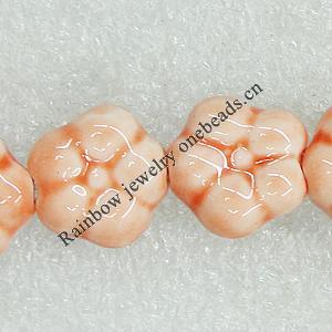 Ceramics Beads, Flower 15mm Hole:2.5mm, Sold by Bag