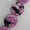 Ceramics Beads, Flat Round 18mm Hole:2mm, Sold by Bag