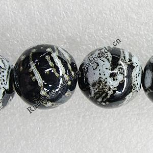 Ceramics Beads, Round 8mm Hole:1.5mm, Sold by Bag