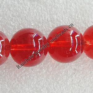 Imitate Gemstone Glass Beads Jade Dyed Beads, Round 12mm Hole:1.5mm, Sold Per 32-Inch Strand