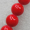 Imitate Gemstone Glass Beads Jade Dyed Beads, Round 6mm Hole:1mm, Sold Per 32-Inch Strand