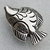 Jewelry findings, CCB Plastic Beads Antique Silver, Fish 39x30mm Hole:2mm, Sold by Bag