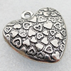 Jewelry findings, CCB Plastic Pendant Antique Silver, 30x30mm 25x24mm Hole:2.5mm, Sold by Bag