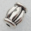 Jewelry findings, CCB Plastic Beads Antique Silver, Lantern 12x8mm Hole:2.5mm, Sold by Bag