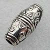Jewelry findings, CCB Plastic Beads Antique Silver, Oval 23x10mm Hole:3.5mm, Sold by Bag