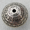 Jewelry findings, CCB Plastic Beads Antique Silver, 22x16mm Hole:2.5mm, Sold by Bag