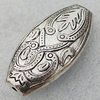 Jewelry findings, CCB Plastic Beads Antique Silver, Flat Oval 40x20mm Hole:2.5mm, Sold by Bag