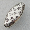 Jewelry findings, CCB Plastic Beads Antique Silver, Flat Oval 22x10mm Hole:2.5mm, Sold by Bag