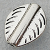 Jewelry findings, CCB Plastic Beads Antique Silver, Leaf 19x16mm Hole:1.5mm, Sold by Bag