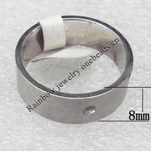 Stainless Steel Rings, wideth :8mm, Sold by PC