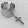Stainless Steel Rings, wideth :15mm, Cross 11x21mm, Sold by PC
